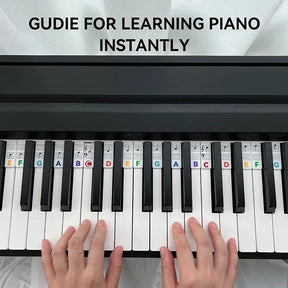 Removable Piano Keyboard Note Labels – Color-Coded Learning Stickers