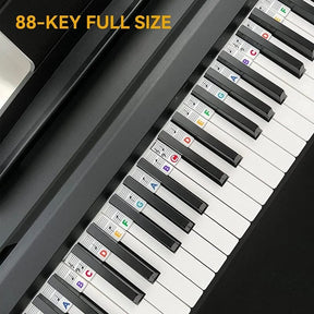 Removable Piano Keyboard Note Labels – Color-Coded Learning Stickers