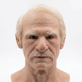 Realistic Old Man Halloween Mask – Creepy Latex Full Face & Adults