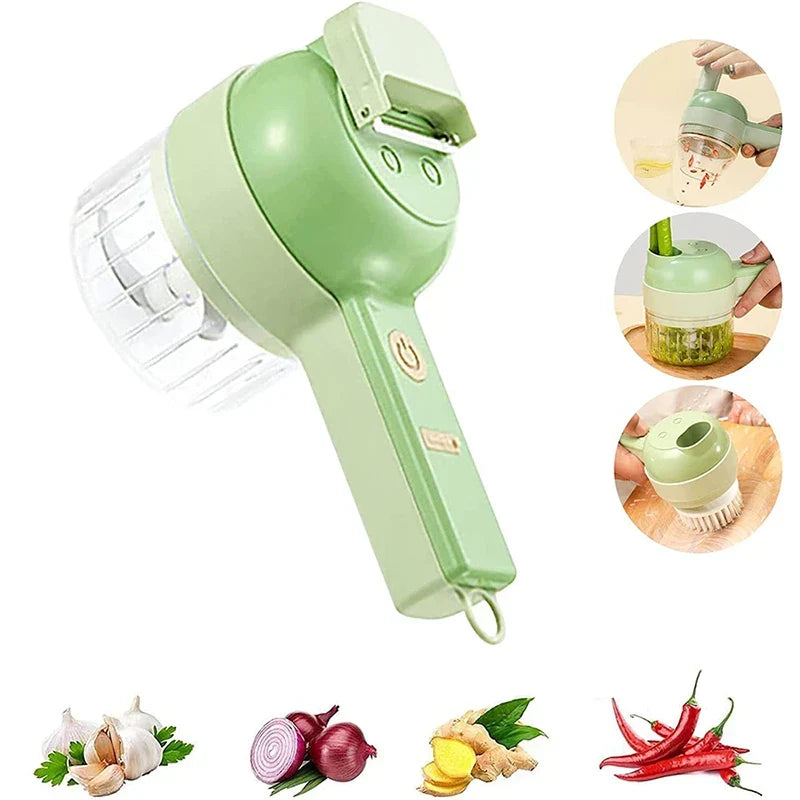Cortador de Alimentos Elétrico 4 em 1