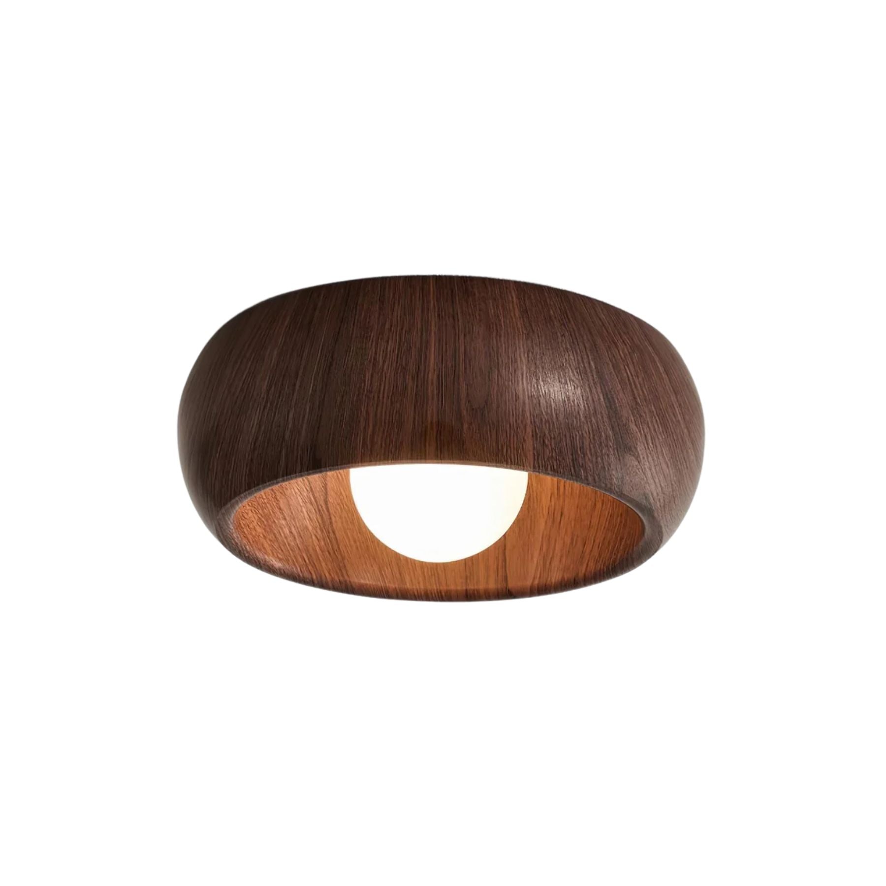 Luminária de Teto Albanora | Lustre de LED Moderno e Minimalista em Madeira