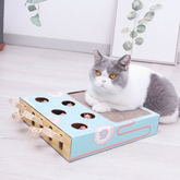 Caixa de Quebra-cabeça Arranhadora para Gatos Brinquedo Interativo