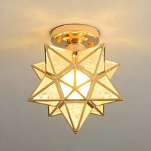 Luminária de Teto LED Xelio | Luz de Estrela Geométrica Elegante