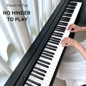 Removable Piano Keyboard Note Labels – Color-Coded Learning Stickers
