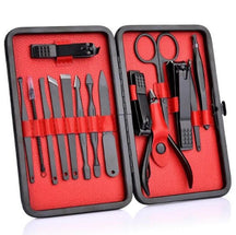 Conjunto de Manicure Profissional de 15 Peças com Estojo de Viagem