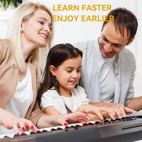 Removable Piano Keyboard Note Labels – Color-Coded Learning Stickers