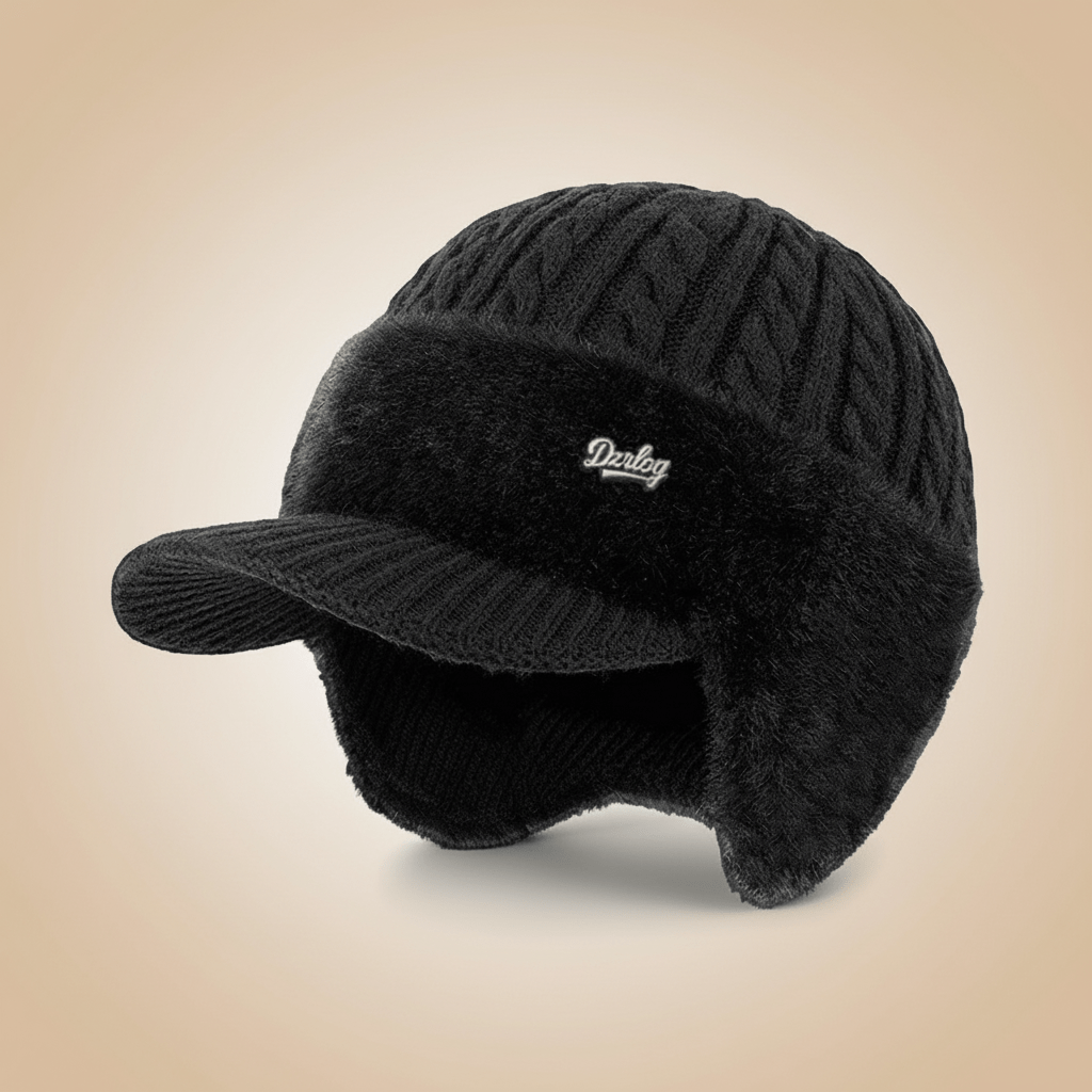 Gorro de Inverno Estilo Trapper com Proteção de Orelhas, À Prova de Vento e Forro de Pelúcia