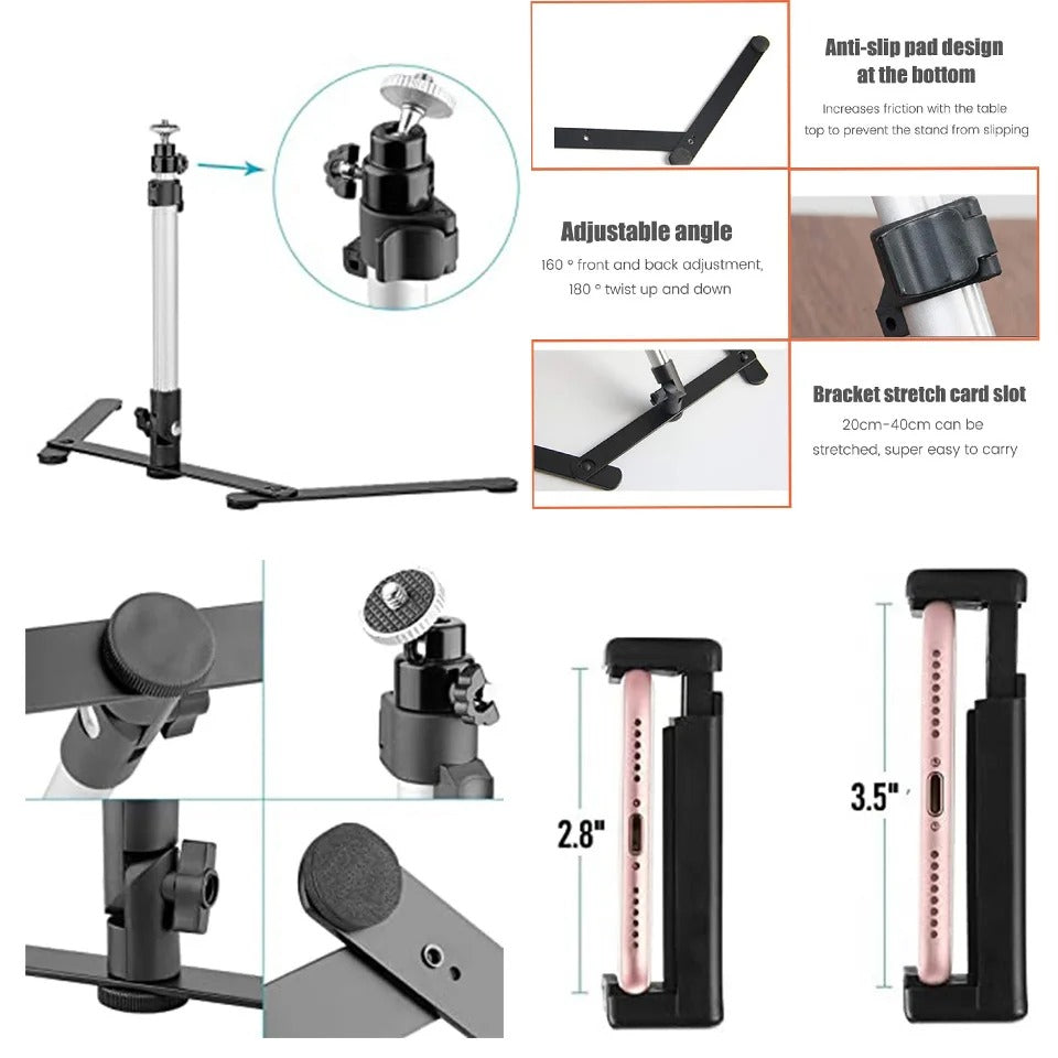 Tripé para Ring Light com Suporte para Celular