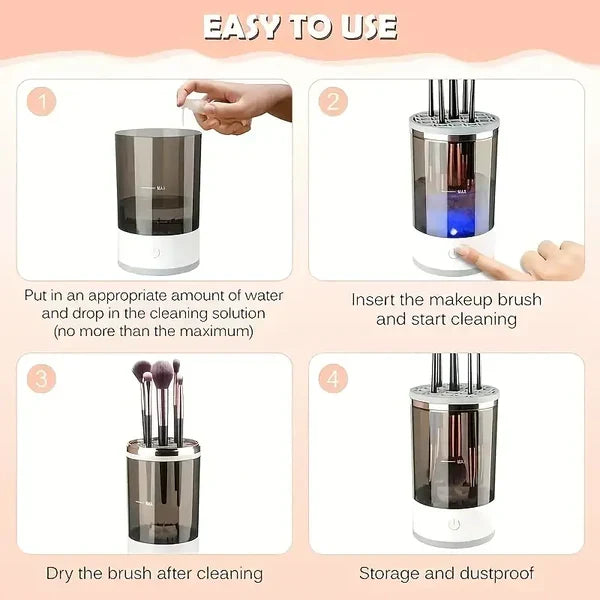Limpador Elétrico Automático de Pincéis de Maquiagem