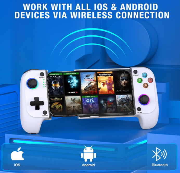 Controle Sem Fio para Jogos Mobile para iPhone/Android