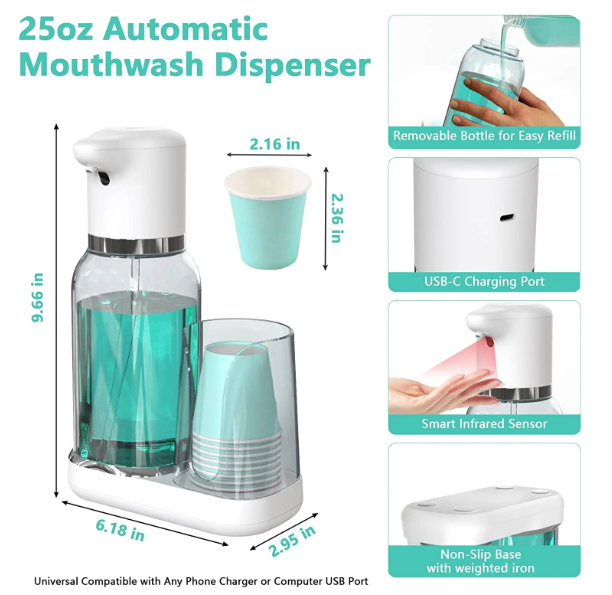Dispensador Automático de Enxaguante Bucal
