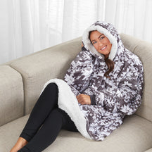 Moletom Cobertor Feminino Oversized de Vestir