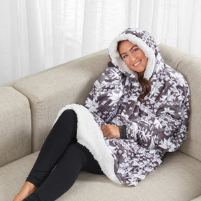 Moletom Cobertor Feminino Oversized de Vestir