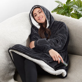 Moletom Cobertor Feminino Oversized de Vestir