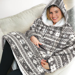 Moletom Cobertor Feminino Oversized de Vestir