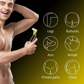 Barbeador e Aparador Elétrico Recarregável Masculino para Uso Seco e Molhado