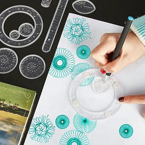 22-Piece Spiral Ruler Set – Creative Drawing, Geometric Patterns & Kids-Friendly