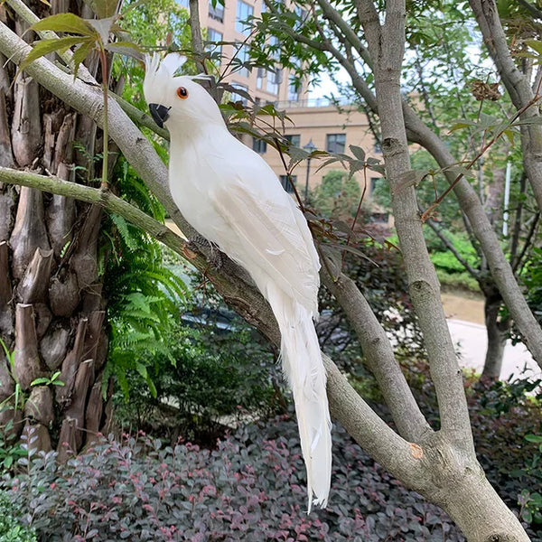 Decorative Parrot Garden Ornament – Lifelike Feathered Bird Figure 25cm
