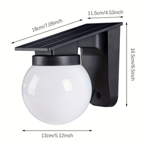 Solar Globe LED Wall Light | Smart Dimmable Outdoor Lighting
