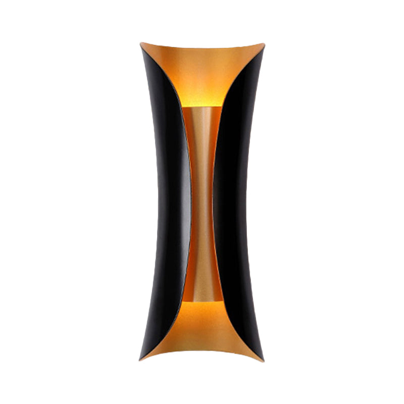 Arandela de Parede Modern Curl | Luminária de Parede Interna de Metal Preto