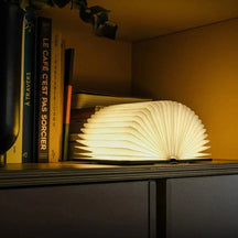 Foldable Book Lamp – 360° Rechargeable LED Table Light – Wood, 22 × 17 × 2.5 cm – product image 10