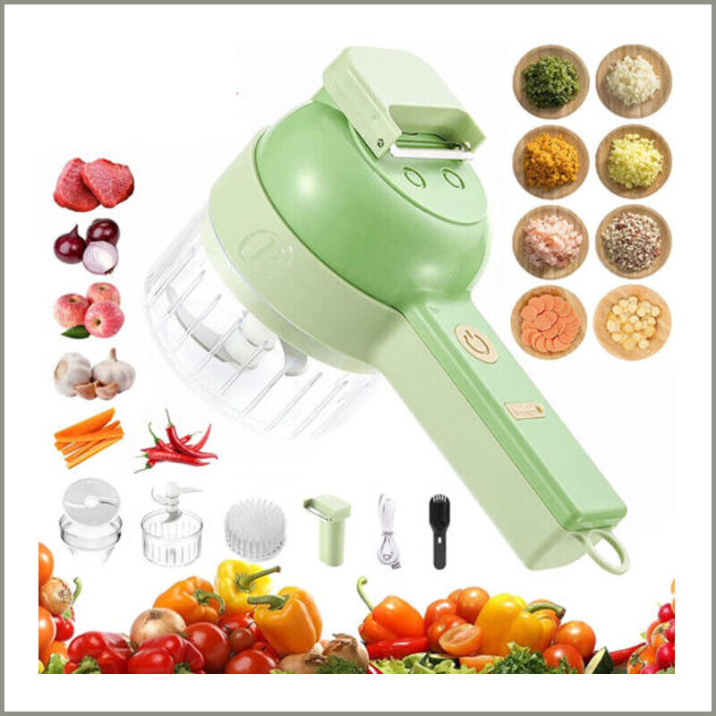 Cortador de Alimentos Elétrico 4 em 1