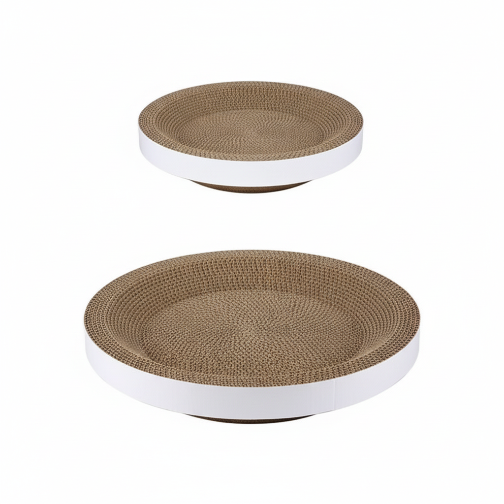 Cama Lounge Redonda de Papelão para Gatos