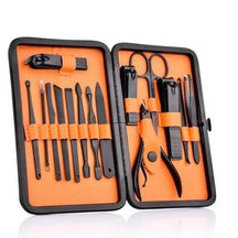 Conjunto de Manicure Profissional de 15 Peças com Estojo de Viagem