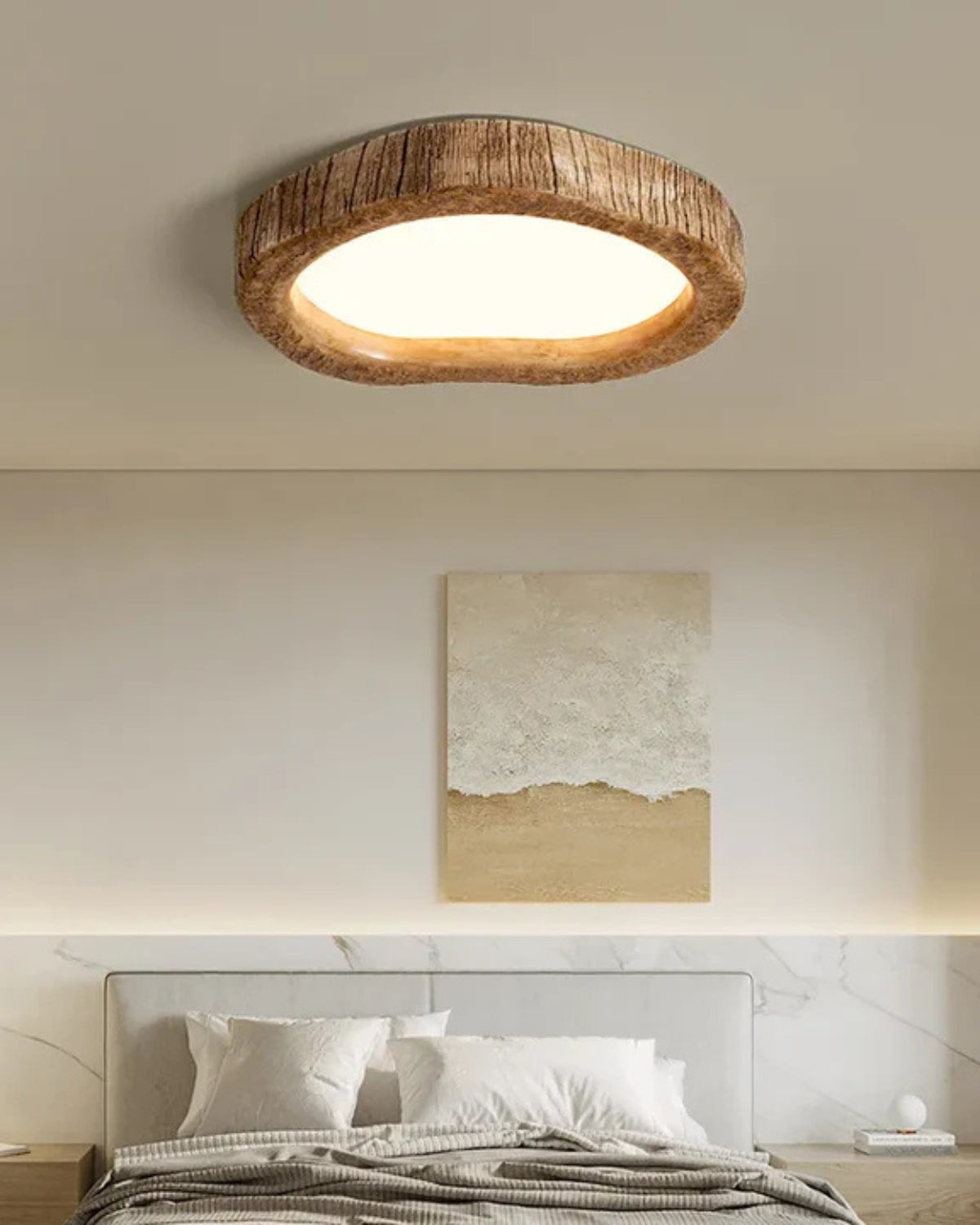 Luminária de Teto Le Halo Bois | Lâmpada LED com Estilo Rústico em Madeira
