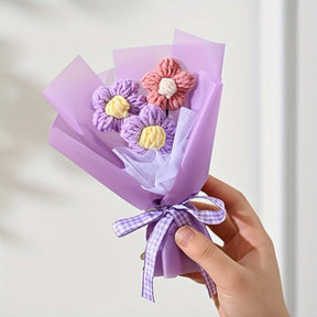 Buquê de Flores para Presente de Dia das Mães Mini Buquê de Tecido Artesanal