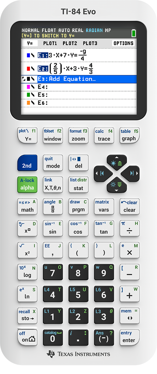 Texas Instruments TI-84 Evo graphing calculator