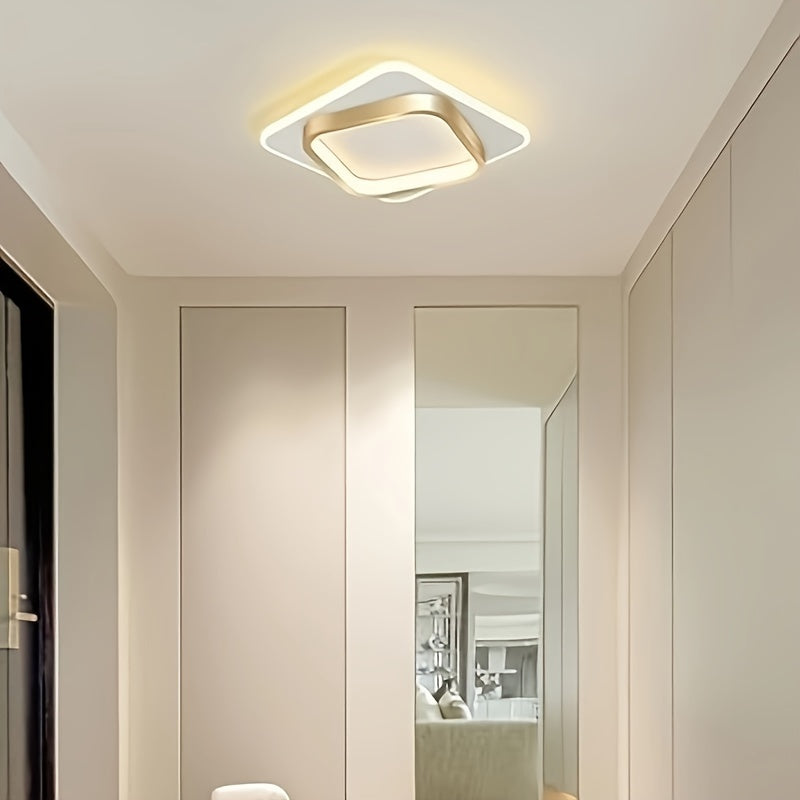 Luminária de Teto LED Quadrada Moderna | Plafon Geométrico Minimalista