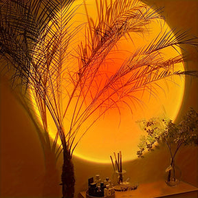 Luminária de Projeção Pôr do Sol | Luz Ambiente com Alimentação USB