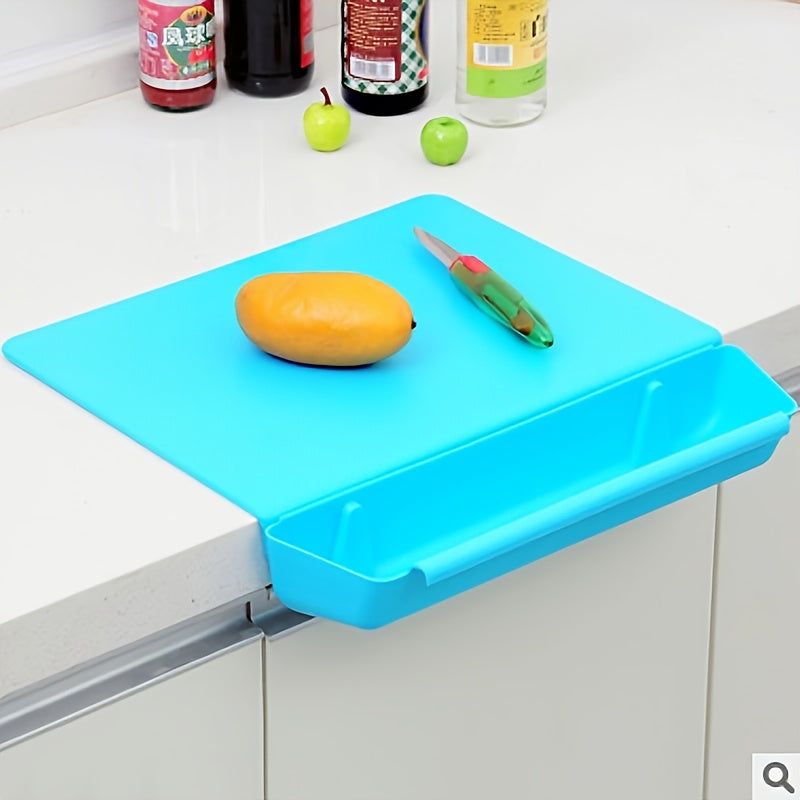 Tábua de Corte 2 em 1 com Recipiente de Armazenamento | Tábua de Cozinha Portátil e Suporte para Alimentos