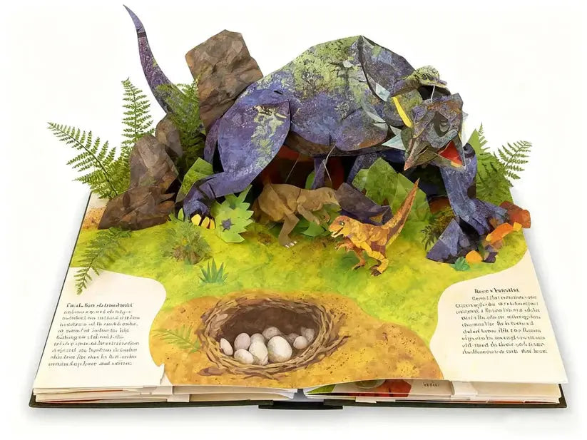 Livro 3D Pop-Up de Dinossauros - Uma Fascinante Jornada Interativa aos Tempos Pré-Históricos
