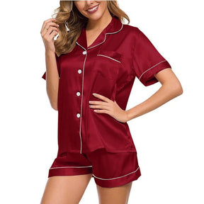 Conjunto de Pijama em Cetim Sedoso Luxuoso