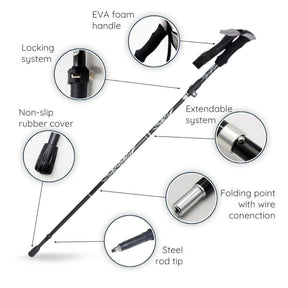 Premium Automatic Retractable Hiking Stick