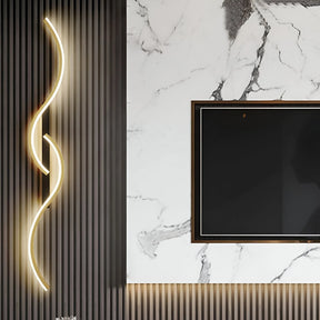Curved LED Wall Light – Modern Indoor Ambient Plug-In & Contemporary