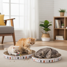 Cama Lounge Redonda de Papelão para Gatos