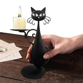 Black Cat Candle Holder