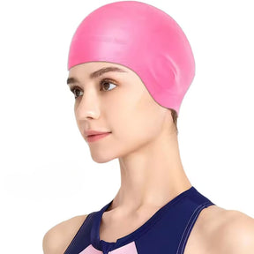 Silicone Swim Cap with Ear Protection – HydroFit Waterproof Design