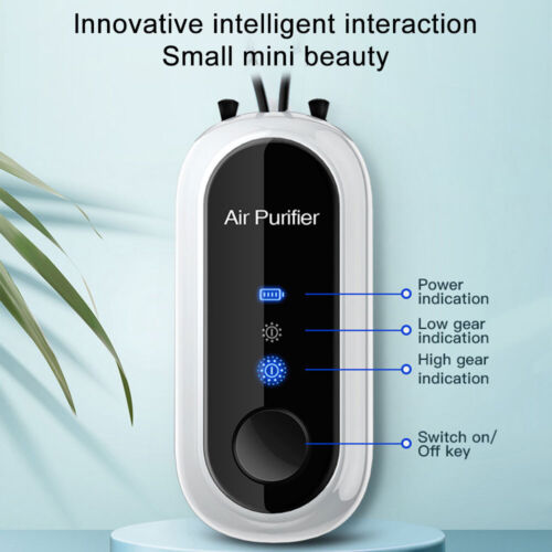 Colar Purificador de Ar Pessoal | Purificador de Ar Portátil com Carregamento USB
