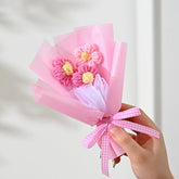 Buquê de Flores Presente de Dia das Mães Estilo Artesanal Mini Decoração Embalada