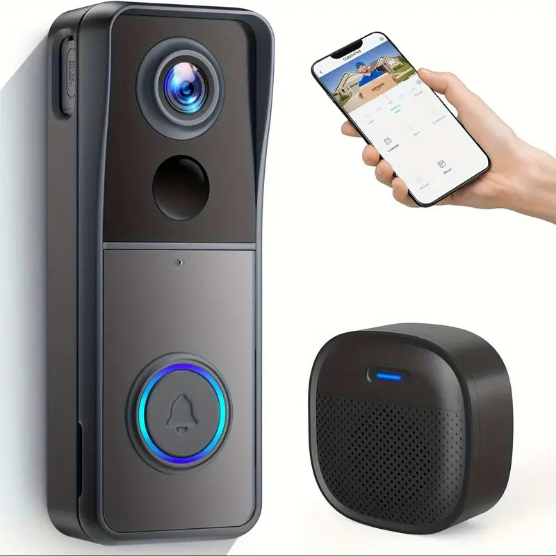 Campainha de Vídeo Wi-Fi Sem Fio