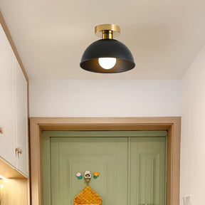 Modern Semi-Flush Ceiling Lamp | Matte Metal Finish