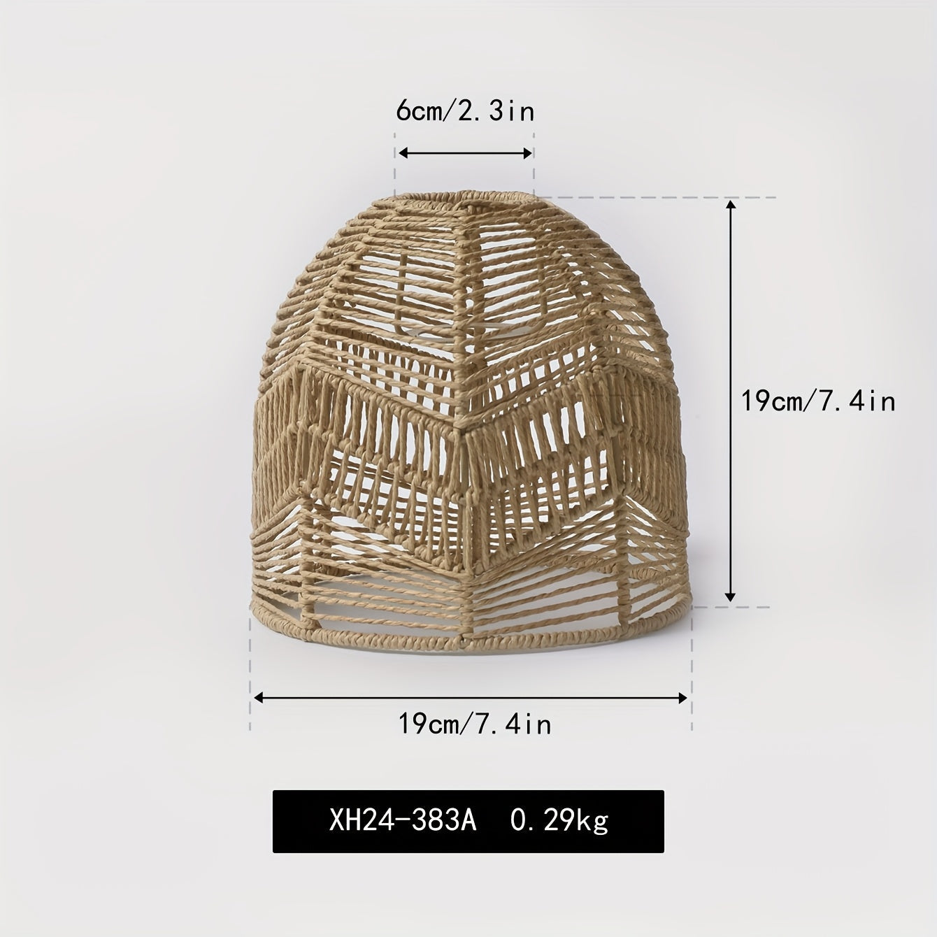 Cúpula de Pendente em Corda Tecida à Mão | Design de Lustre Rústico de Fazenda