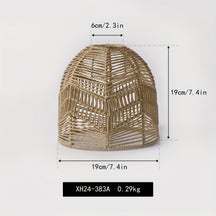 Cúpula de Pendente em Corda Tecida à Mão | Design de Lustre Rústico de Fazenda