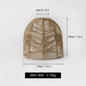 Cúpula de Pendente em Corda Tecida à Mão | Design de Lustre Rústico de Fazenda