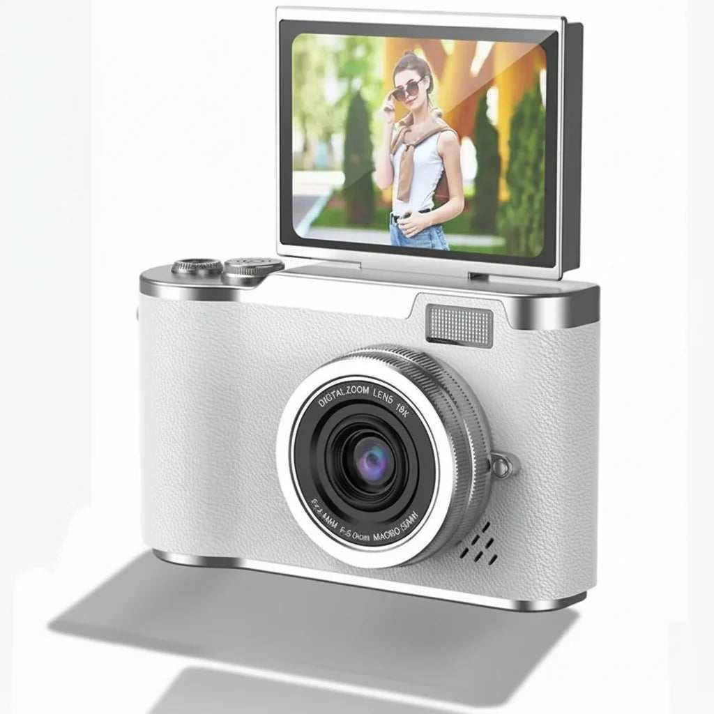 Câmera Digital 4K com Tela Articulada, 48MP, Zoom 8X, Foto e Vídeo Compacta