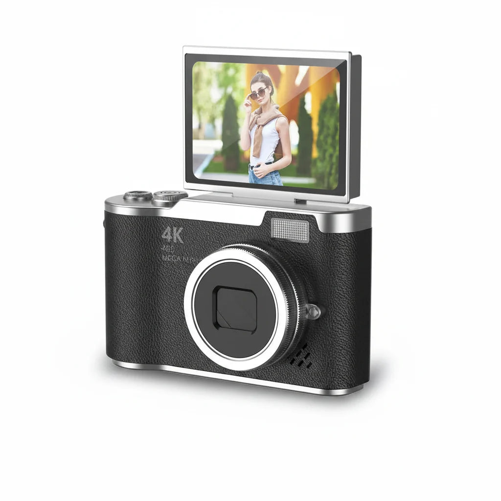 Câmera Digital 4K com Tela Articulada, 48MP, Zoom 8X, Foto e Vídeo Compacta